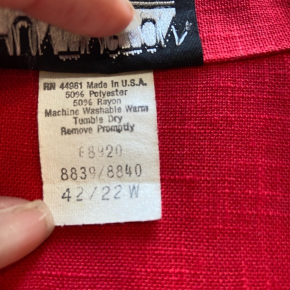 Vintage Huntington straight line blazer, Red, single stitching, - Picture 3 of 9